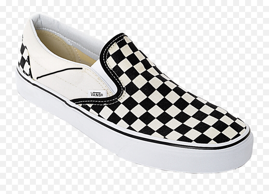 Sticker Png Shoes Vans Black W - Vans Slip On Checkered,Vans Png