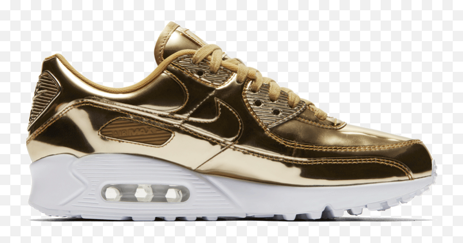 Nike Air Max 90 Sp - Nike Air Max Gold Metallic 90 Womens Png,Adidas Boost Icon 2 White And Gold