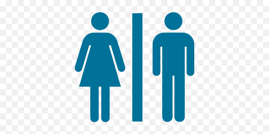 Male Female Bathroom Symbols Toilet - Restroom Sign Png,Male Toilet Icon