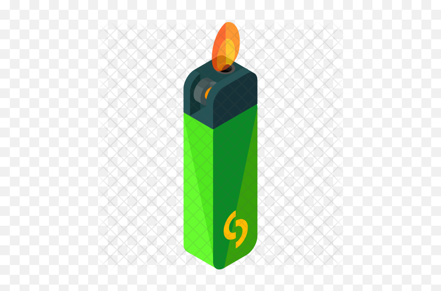 Lighter Icon Of Isometric Style - Candle Png,Lighter Flame Png