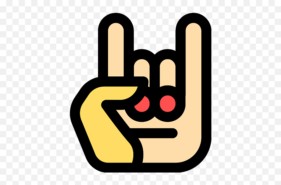 Rock N Roll Hand Symbol Transparent Png - Stickpng Vocabulario De Bandas En Ingles,N++ Icon