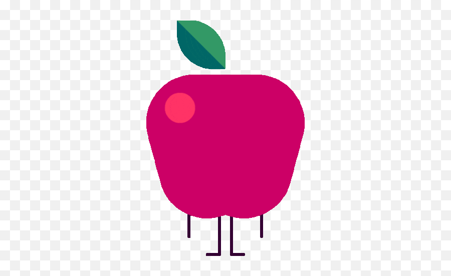 Apple Turns Around And Blinks Sticker - Foodies Apple Half Fresh Png,Apple Icon Dimensions