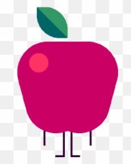 Apple Turns Around And Blinks Sticker - Foodies Half Fresh png