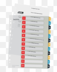 Leitz Cosy 1 - 12 Printable Index PP LEITZ Pärmregister png