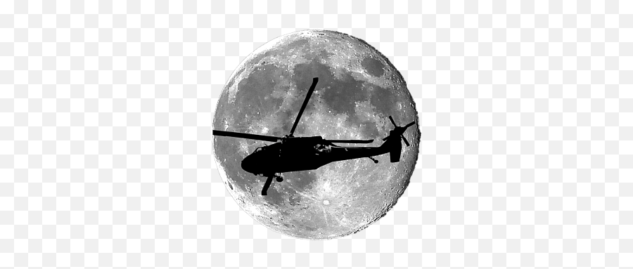 Black Hawk Moon Png Ringer T - Shirt For Sale By Al Powell Full Moon,Military Helicopter Icon