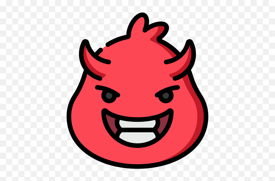 Evil - Free Smileys Icons Wide Grin Png,What Is The Red Facebook Icon