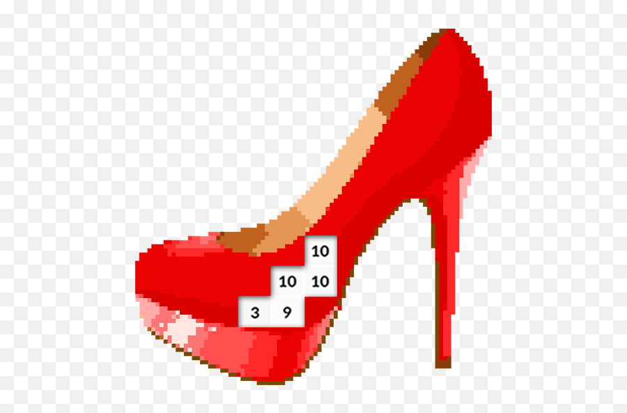 Pixel Art High Heels Color By Number Game Apk 2 - Download Round Toe Png,Pixel Game Icon