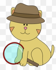 Detective Woman Clipart - Detective Cat 405x500 Png Clip Art Cat Detective,Detective Png