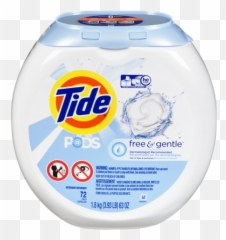 Download Hd Tide Pods Liquid Detergent Pacs Free And Gentle - Tide Pods Free And Gentle Png,Tide Pod Transparent Background
