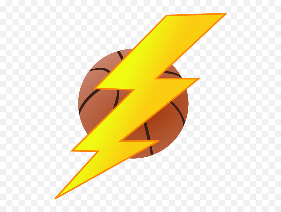 Yellow Lightning Bolt Clipart - Basketball Thunder Logo Design Png,Yellow Lightning Png