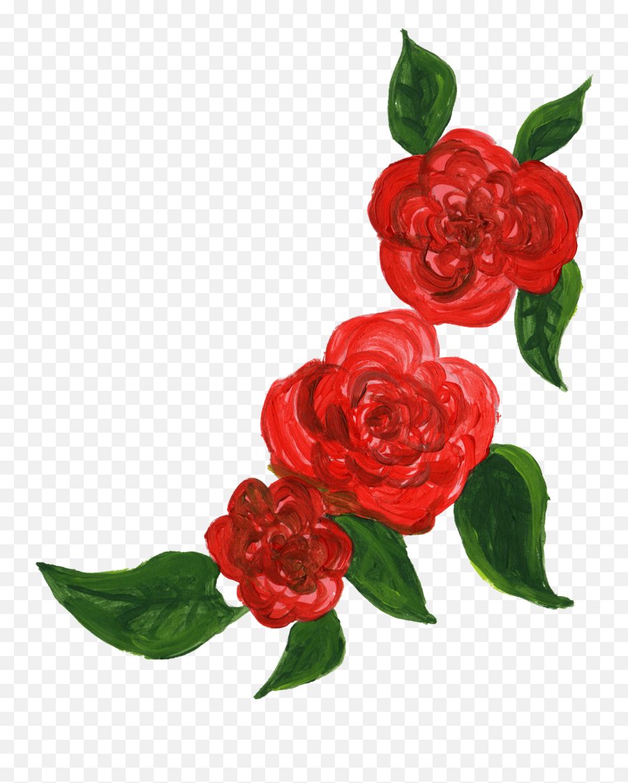 Bunch Of Flowers Png - Watercolor Red Roses Png Transparent Background Red Flower Png,Red Rose Png