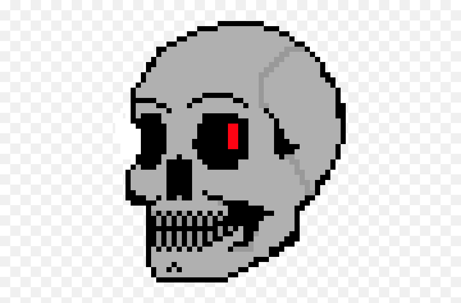 The Terminator Skull Rolls Into View - Pixel Skull Transparent Png,Terminator Face Png