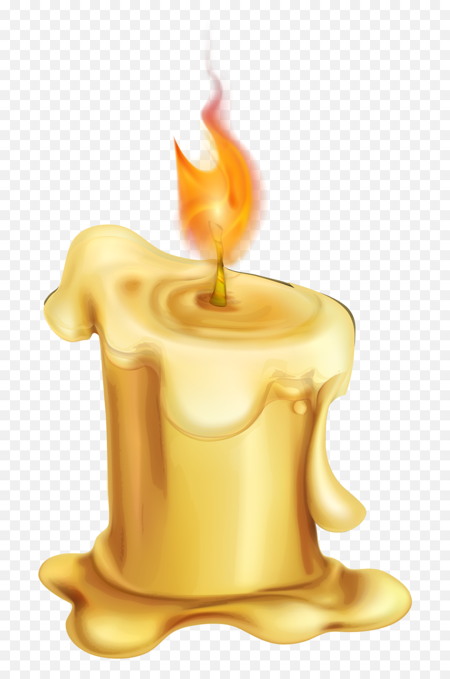 Clipart Candle Burning Transparent - Transparent Background Candle Clipart Png,Candle Flame Png