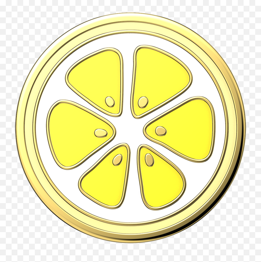 Lemon Slice Enamel - Circle Png,Lemon Slice Png