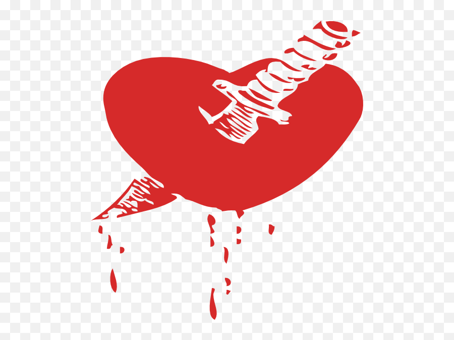 Library Of Bloody Heart Clip Png Files - Heart With A Knife Through,Bleeding Heart Png