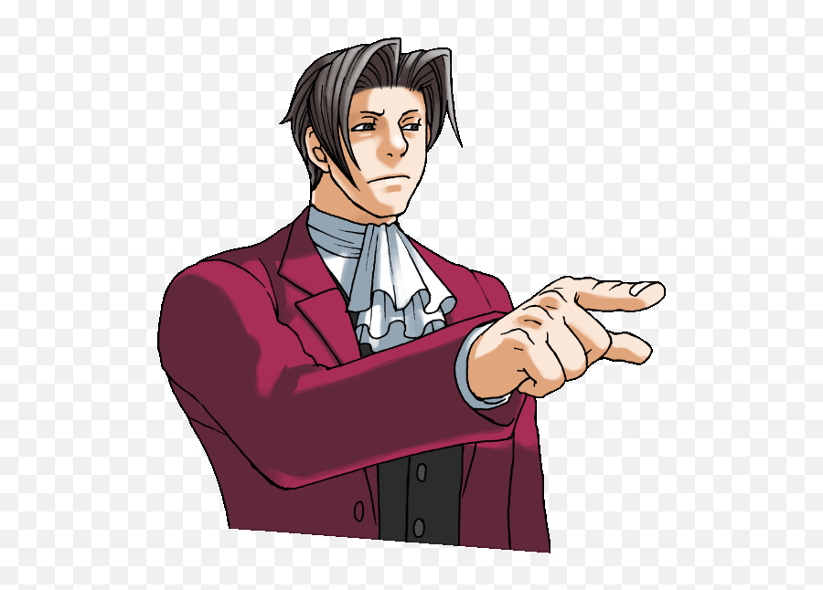 Phoenix Wright Objection Png - Lien Direct Lawyer Gif Ace Attorney Edgeworth Sprites,Objection Png