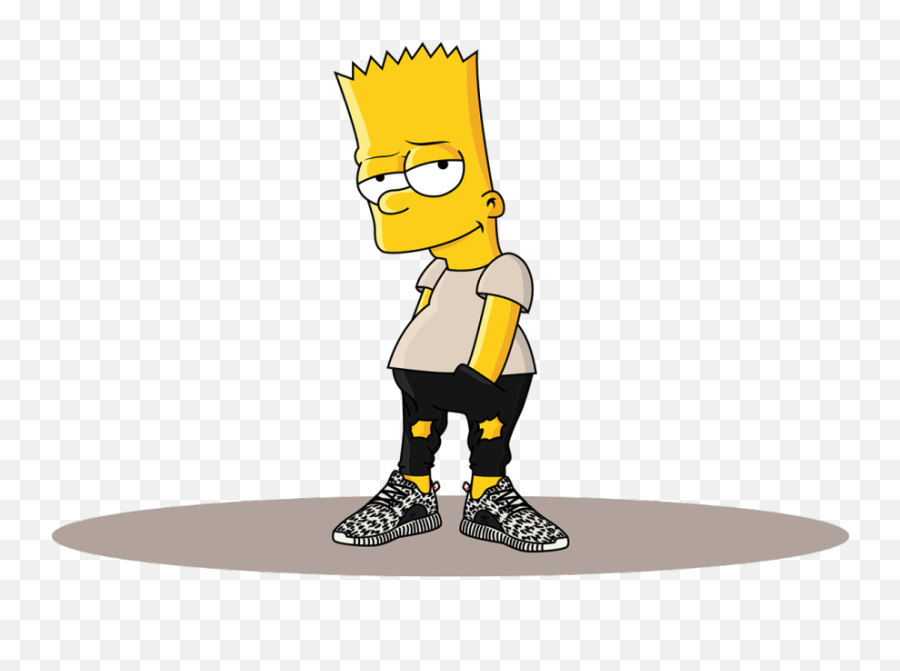 Bart Simpson Homer Adidas Yeezy - Simpson Bart Png,Homer Simpson Transparent