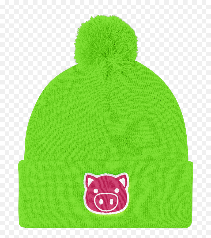 Download Emoji Pig Beanie Swish Embassy - Dope Pom Pom Knit Knit Cap Png,Pom Pom Png