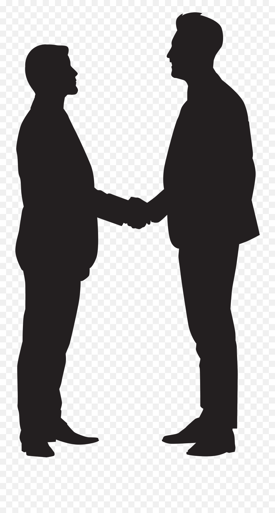Shaking Hands Clipart - Silhouette Of Men Shaking Hands Png,Shaking Hands Png