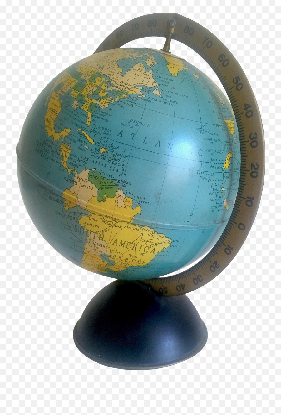 Vintage Mid Century 1950s Replogle - World Globe Stand Transparent Png,Globe Transparent