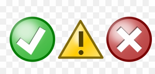 Tick Asterisk Cross - Red Yellow Green Kpi png