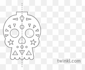 Papel Picado Template 2 Celebration Festival Paper Craft Stw - Conical Flask With Hydrochloric Acid Png,Papel Picado Png