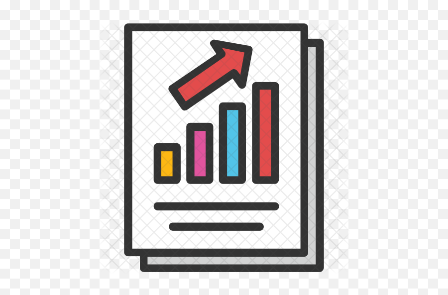 Graph Report Icon Of Colored Outline - Business Report Report Icons Png,Report Icon Png