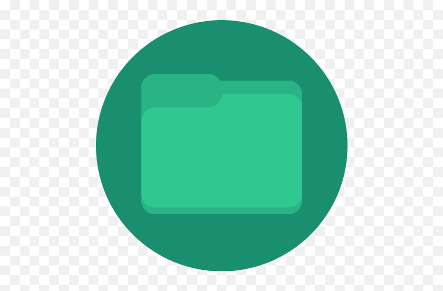 Green Filemanager Minimal Folder - File Manager Icon Green Png,Zelda Folder Icon