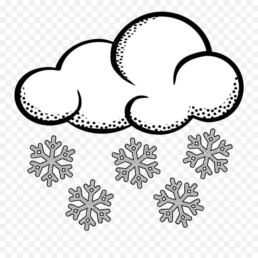 Falling Snowflakes Clipart Black And White - Snowing Clipart Png,Falling Snow Transparent Background