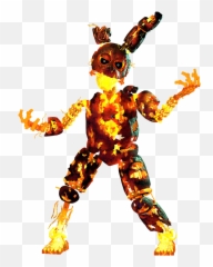 Flaming Springtrap Wallpapers - Cave Endoskeleton png