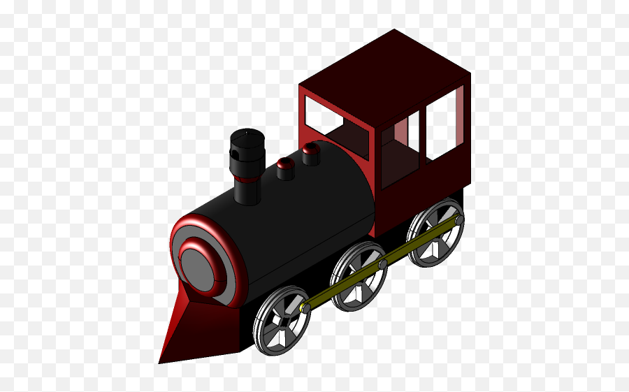 Locomotive Of A Toy Train 3d Cad Model Library Grabcad - Train Toy 3d Transparent Png,Steam Animated Icon