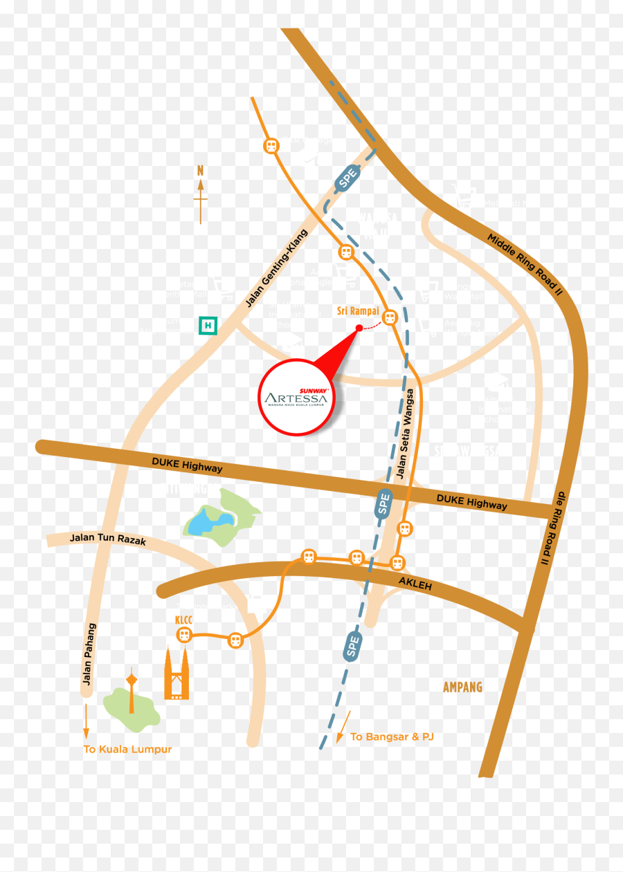 Sunway Artessa Properties - Sunway Avila Location Map Png,The Icon Jalan Tun Razak Kuala Lumpur