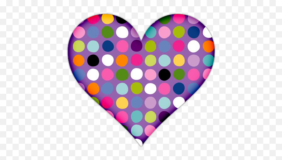 Heart With Small Circles Icon Png Clipart Image Iconbugcom - Multi Colour Polka Dot Hearts,Small Heart Icon