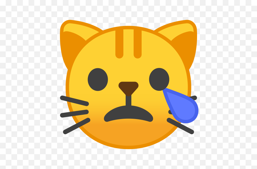 Crying Cat Face Emoji Meaning With Pictures From A To Z - Emoji Png,Tear Emoji Png