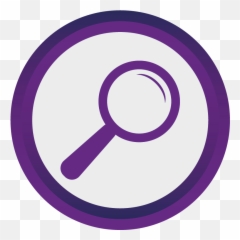 Purple Magnifying Glass Icon - Sundial SOS Magnifying Glass Icon Png