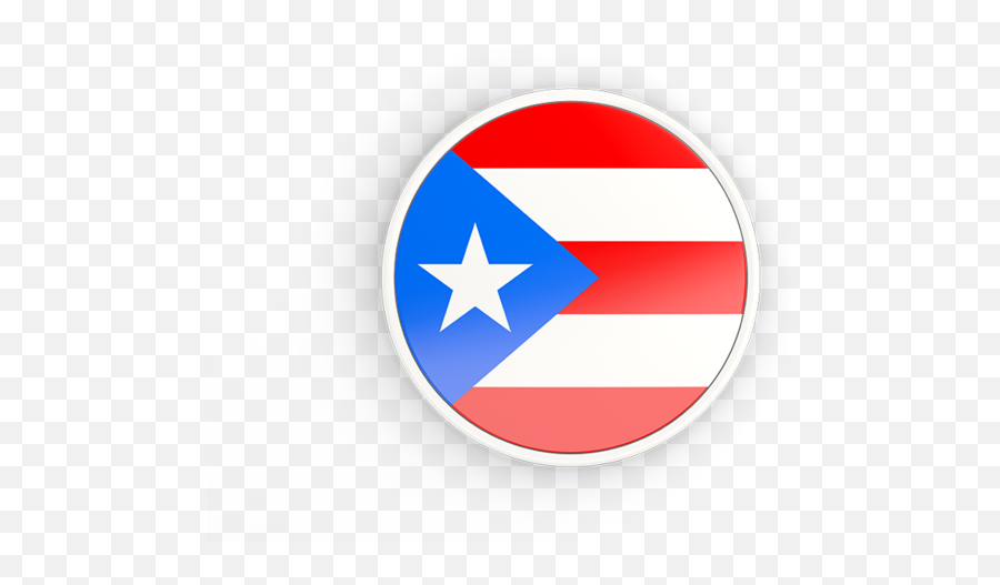 Round Icon With White Frame - Round Puerto Rico Flag Png,Puerto Rico Flag Png