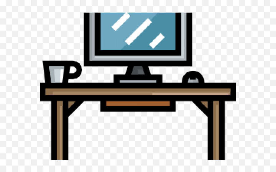 Table Clipart Computer - Png Download Full Size Computer Table Clipart,Computer Desk Png