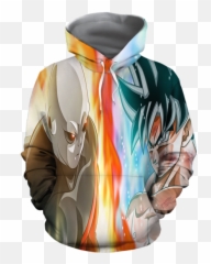 Dragon Ball Super Goku Vs Jiren Overflowing Aura Hoodie Dbz - Goku Png,Super Saiyan Aura Png