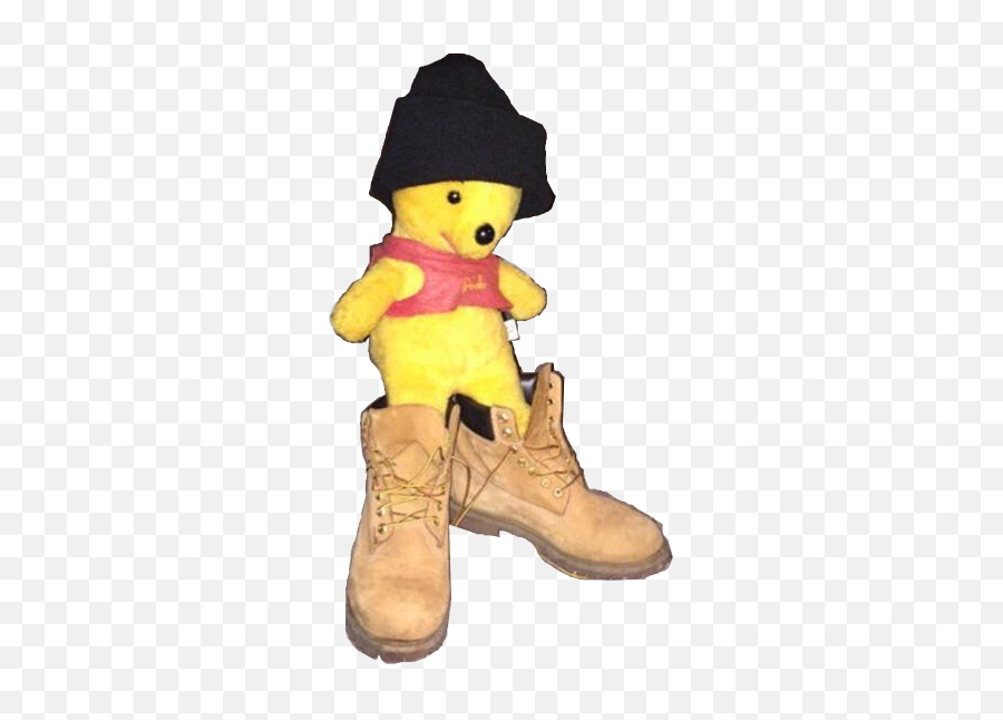 Poo Stuffed Animal Wearing Timberlands - Winnie Pooh With Boots Png,Transparent Timbs