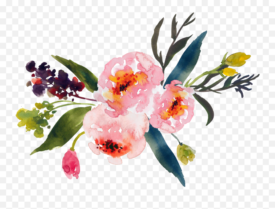 Watercolor Flowers Png - Flower Watercolor Transparent Background,Wild Flowers Png
