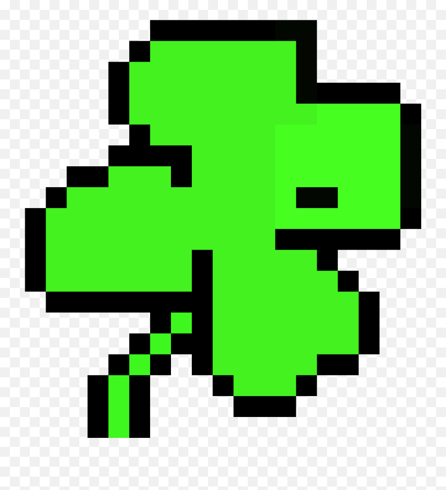 4 Leaf Clover Pixel Art Maker - Minecraft Pixel Art Png,4 Leaf Clover Png