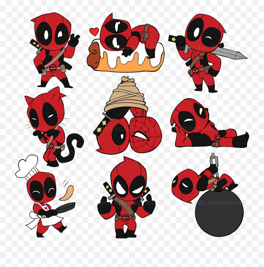 Head Clipart Deadpool Transparent Free For - Cute Chibi Deadpool Drawing Png,Deadpool Logos