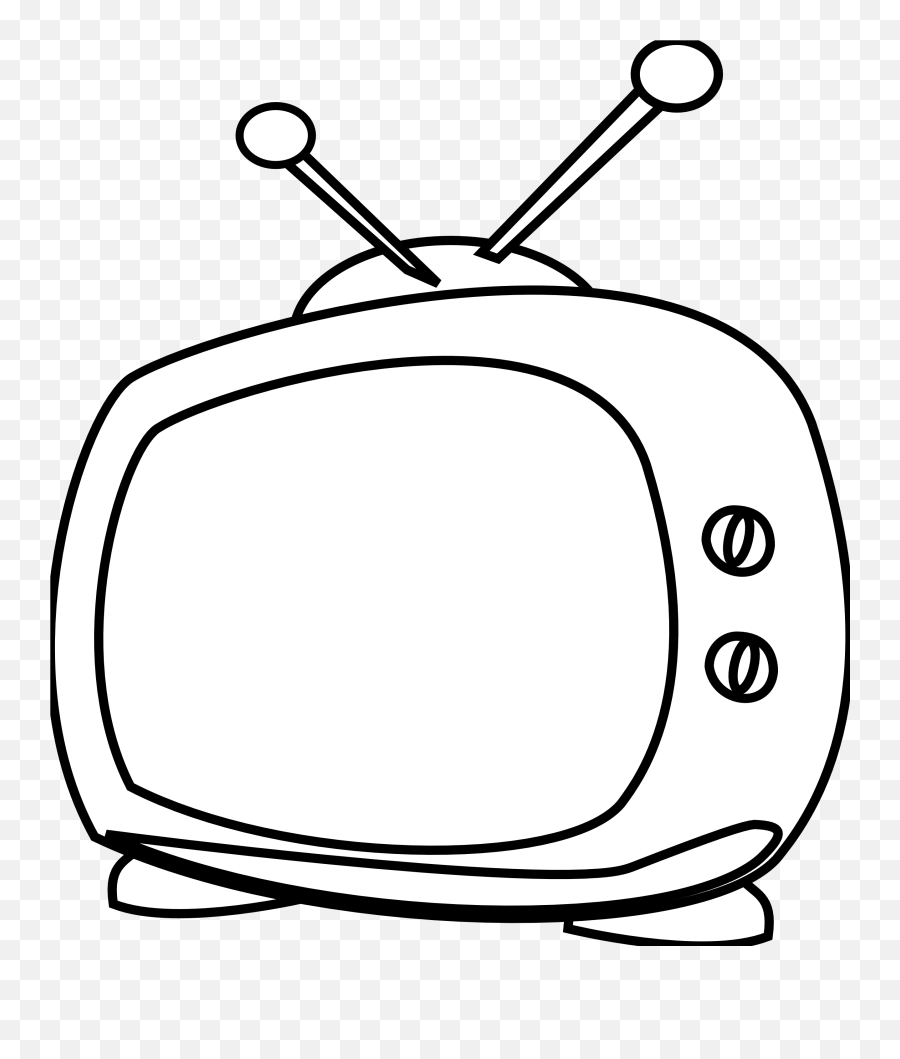 Square Clipart Old Fashioned Tv - Black White Watching Tv Png,Old Tv Transparent Background