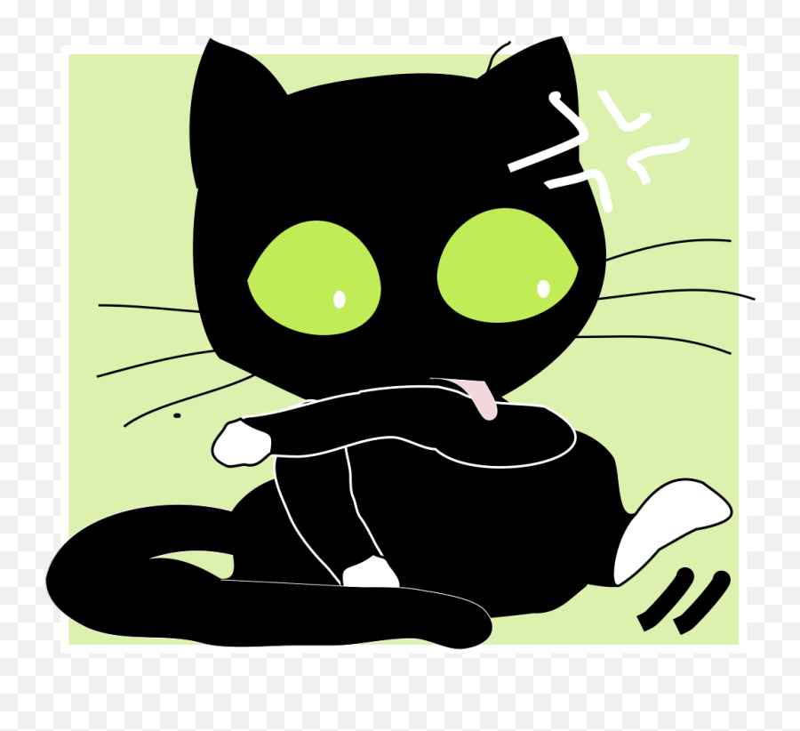 Angry Black Cat With White Socks Png Svg Clip Art For Web - Black Cat,Angry Cat Png