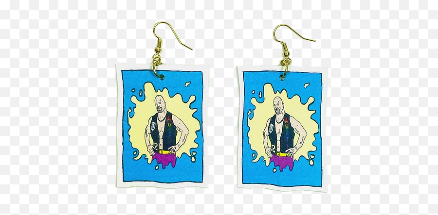 Stone Cold Steve Austin Earrings - Solid Png,Stone Cold Png