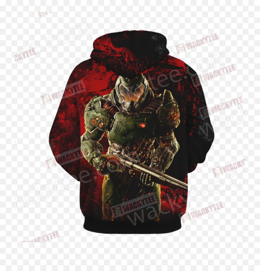 Doom - Doomguy Unisex 3d Hoodie Doom Halloween Png,Doomguy Png