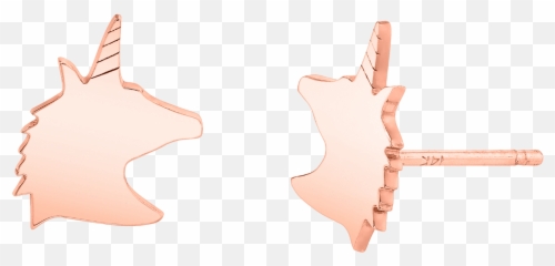 Unicorn Stud Earrings - Art Png,Gold Unicorn Png
