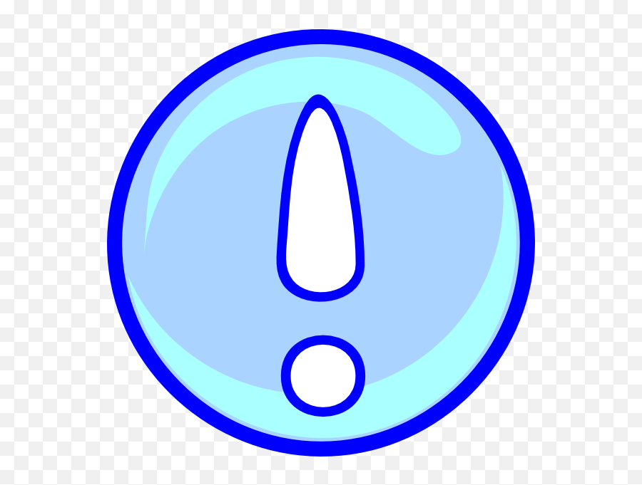 Exclamation Point In Blue Clip Art - Exclamation Point Clipart Png,Exclamation Point Icon