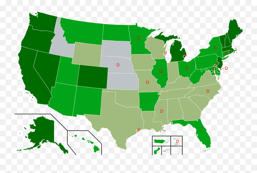 Wikiproject Cannabis - Medical Marijuana By State Png,What Do The Different Colors Of Weedmaps Icon Colors Mean?