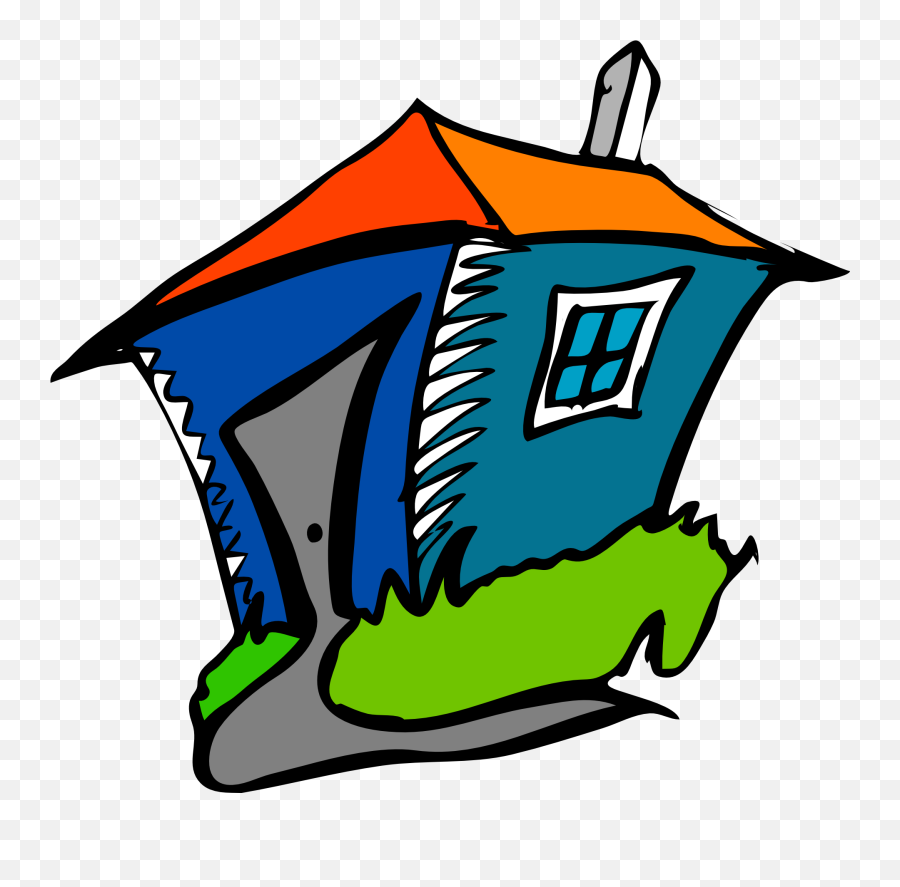 Drawing Of A House With Brown Roof Free Image Download - Open House Png,House Roof Icon